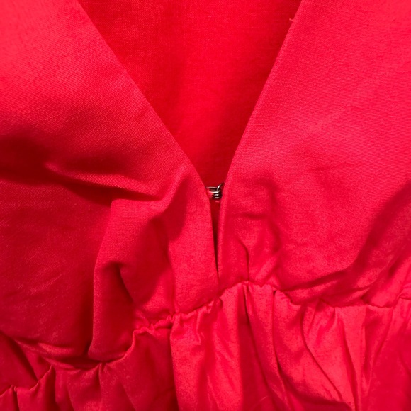 Abercrombie & Fitch V-Neck Ruffle Sleeve Dress - Picture 3 of 4